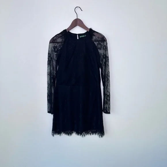 The Letter Black Lace Cocktail Mini Dress - Anthropologie Style XS - Picture 2 of 14
